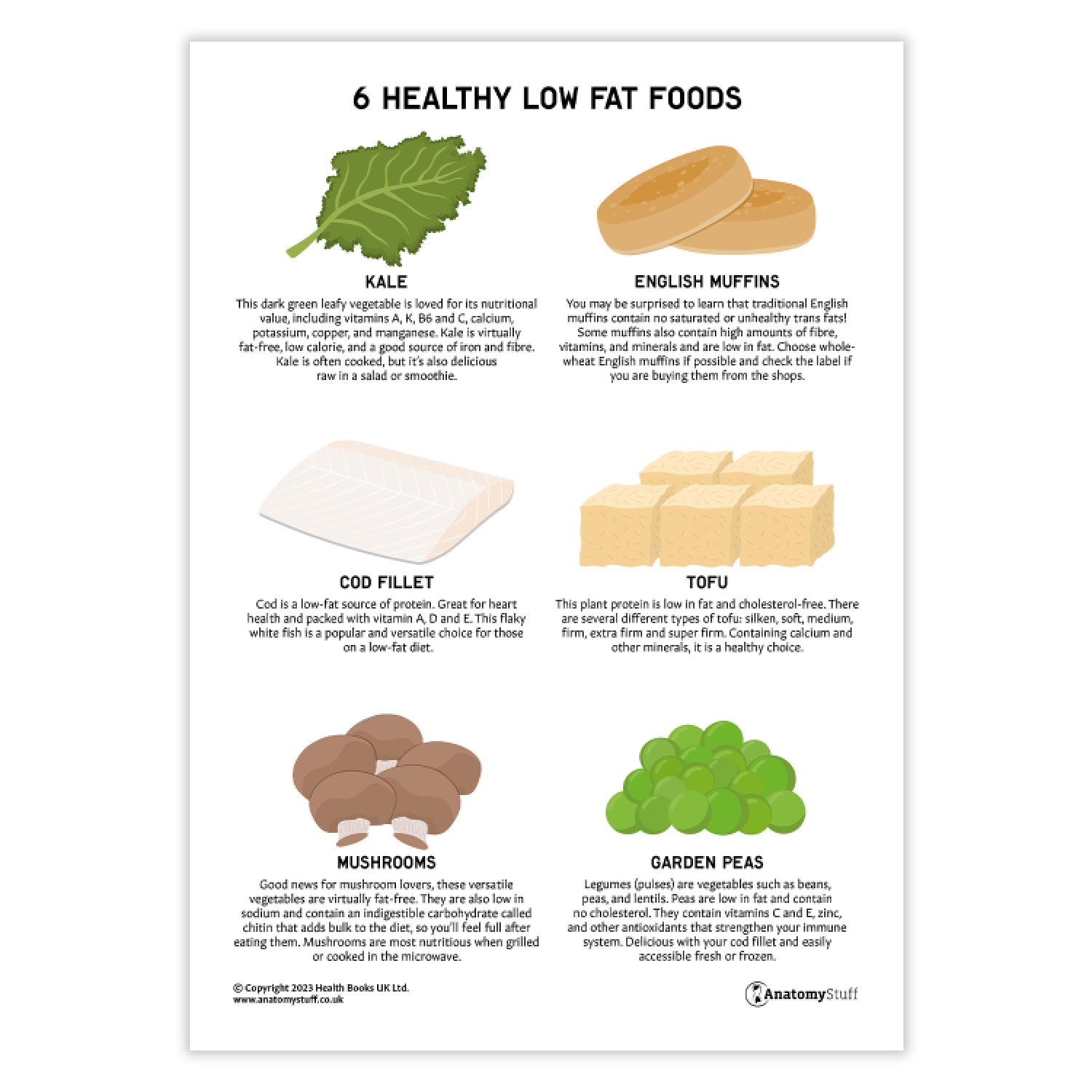 6 Healthy Low-Fat Foods (Printable PDF)