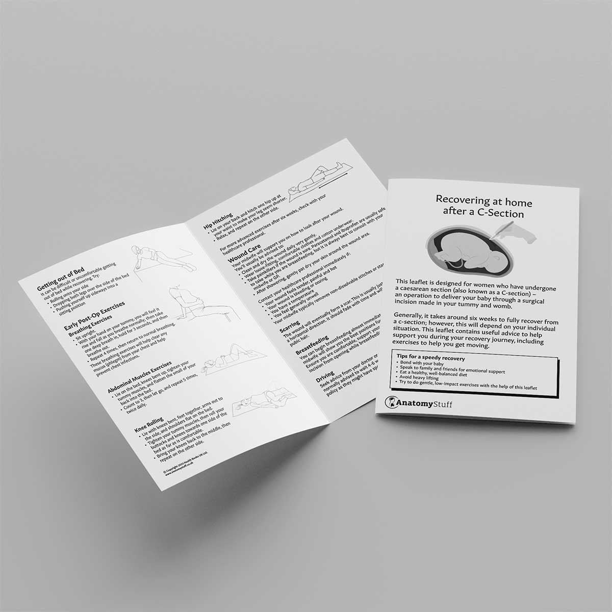 C-Section Aftercare Exercises Leaflet (Printable PDF)