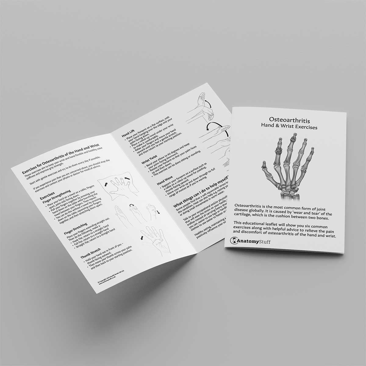 Hand & Wrist Osteoarthritis Exercises Leaflet (Printable PDF)