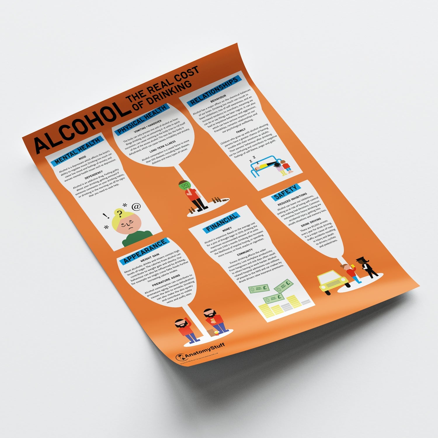 "Alcohol: The Real Costs of Drinking" Chart / Poster