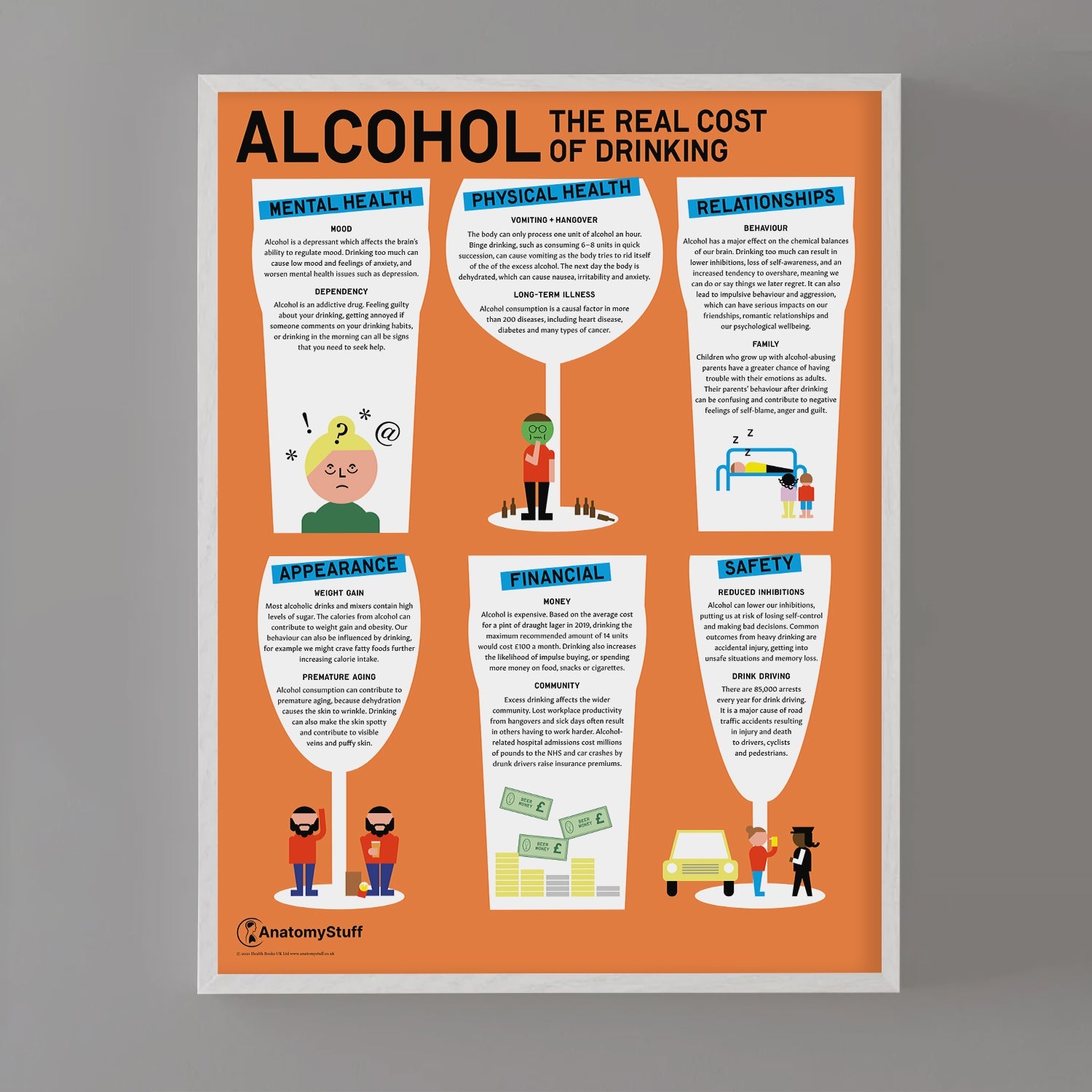 "Alcohol: The Real Costs of Drinking" Chart / Poster