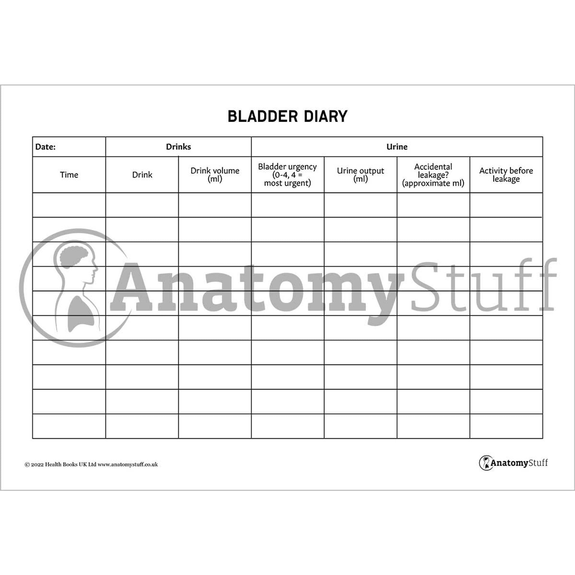 <strong>Bladder Diary PDF</strong>