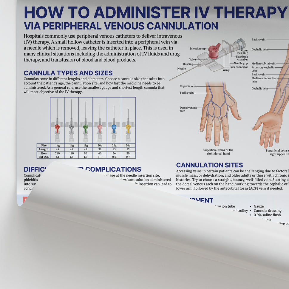 IV Therapy Chart / Poster