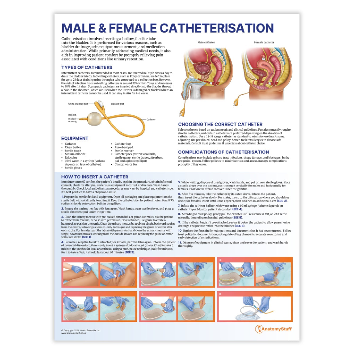 Male And Female Catheterisation Chart Clinical Skills Training Poster male-and-female-catheterisation-chart-clinical-skills-training-poster
