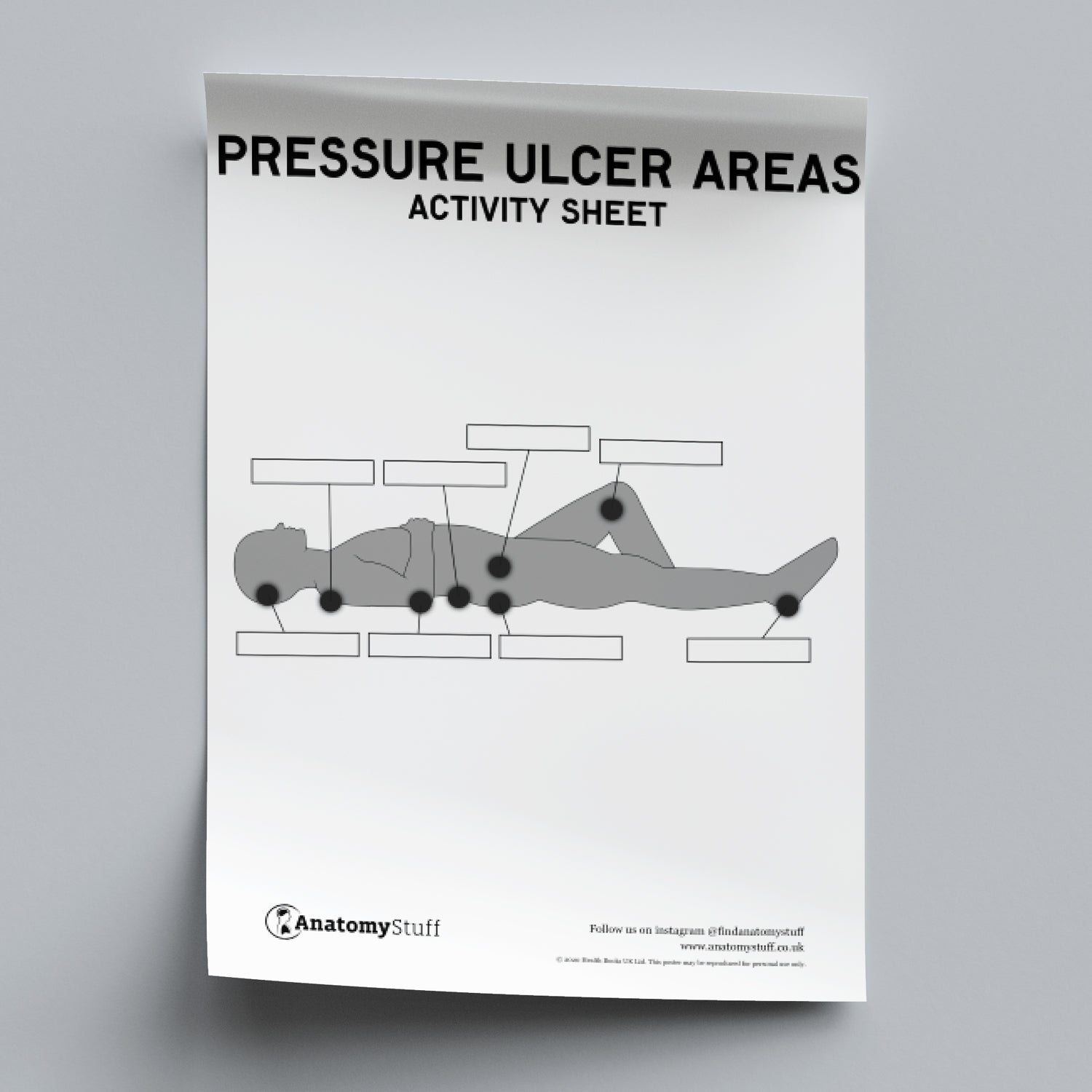 Pressure Ulcers Areas Activity Sheet PDF