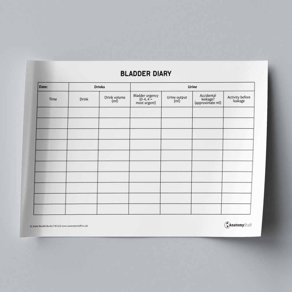 Printable Bladder Diary PDF | Track Fluid Intake & Urine Output ...