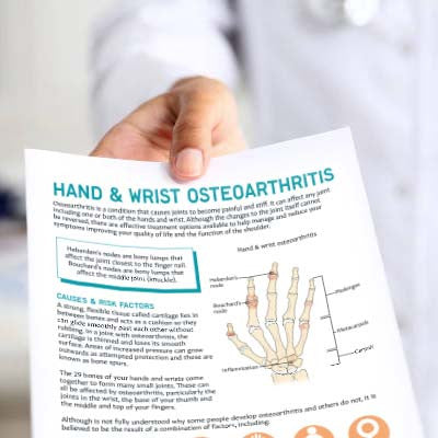 Hand & Wrist Osteoarthritis Patient Education Handout (Printable PDF)