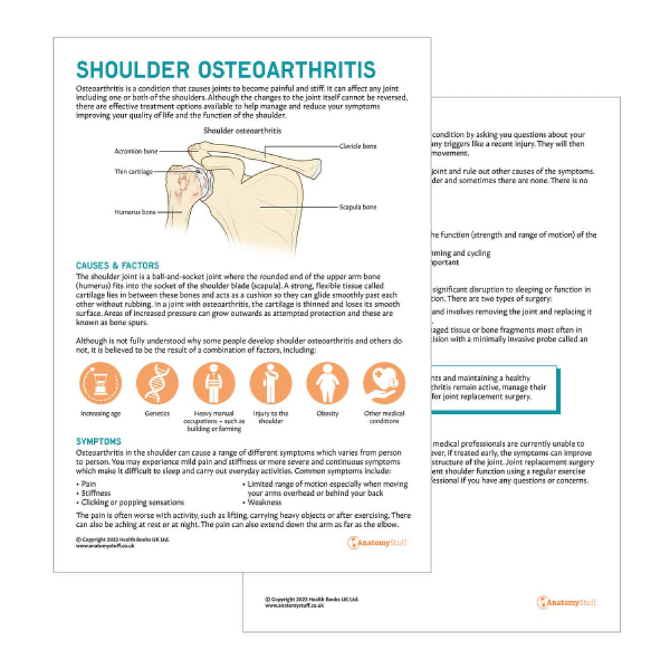 Shoulder Osteoarthritis Patient Education Handout (Printable PDF)