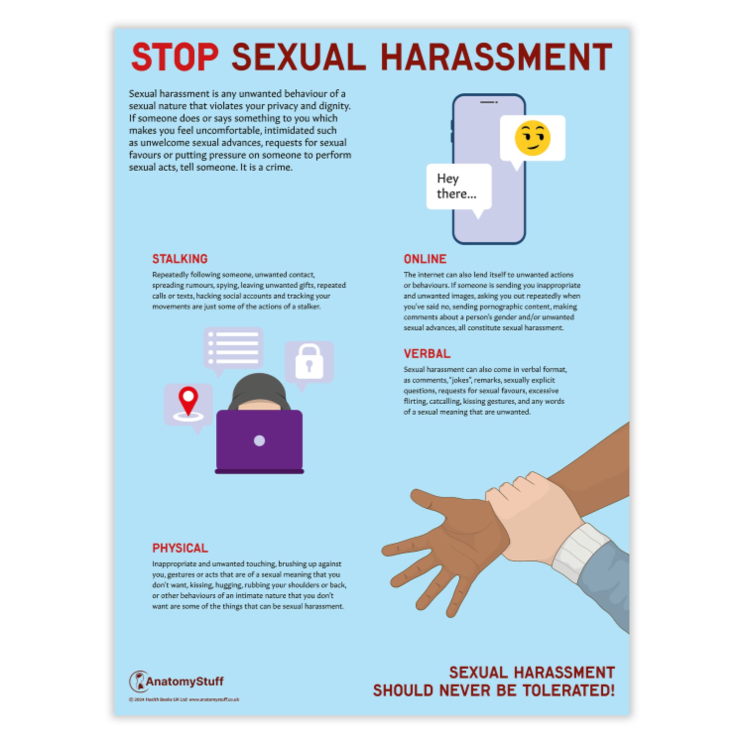 Stop Sexual Harassment Poster | School and Social Studies Education ...